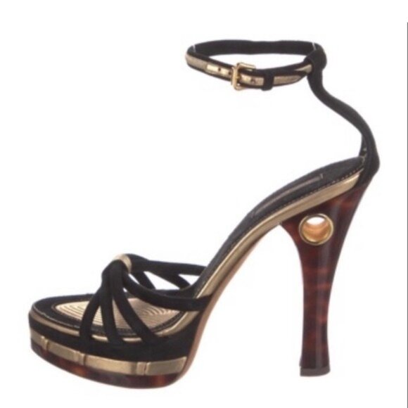 Louis Vuitton Strappy Platform High Heel Sandals – Size 35.5 (Made in Italy) - Picture 12 of 12